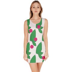 Feuilles Et Pois Bodycon Dress by perlette