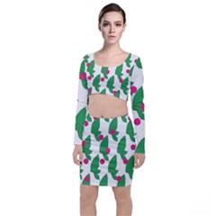 Feuilles Et Pois Top And Skirt Sets by perlette