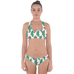 Feuilles Et Pois Cross Back Hipster Bikini Set