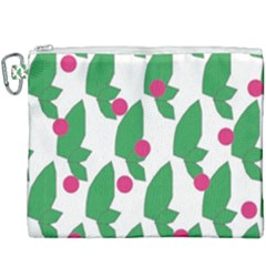 Feuilles Et Pois Canvas Cosmetic Bag (xxxl)