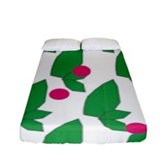 Feuilles Et Pois Fitted Sheet (full/ Double Size) by perlette