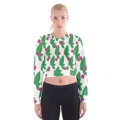 Feuilles Et Pois Cropped Sweatshirt