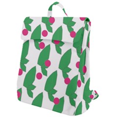 Feuilles Et Pois Flap Top Backpack