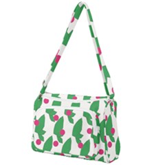 Feuilles Et Pois Front Pocket Crossbody Bag