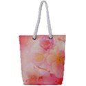 Wonderful Floral Design, Soft Colors Full Print Rope Handle Tote (Small) View1