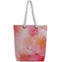 Wonderful Floral Design, Soft Colors Full Print Rope Handle Tote (Small) View2