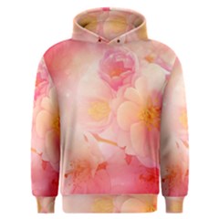 Wonderful Floral Design, Soft Colors Men s Overhead Hoodie by FantasyWorld7