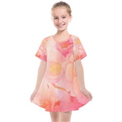 Wonderful Floral Design, Soft Colors Kids  Smock Dress