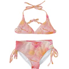 Wonderful Floral Design, Soft Colors Kids  Classic Bikini Set