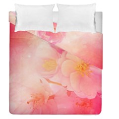 Wonderful Floral Design, Soft Colors Duvet Cover Double Side (queen Size) by FantasyWorld7