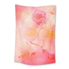 Wonderful Floral Design, Soft Colors Small Tapestry by FantasyWorld7