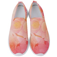 Wonderful Floral Design, Soft Colors Men s Slip On Sneakers