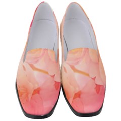 Wonderful Floral Design, Soft Colors Women s Classic Loafer Heels