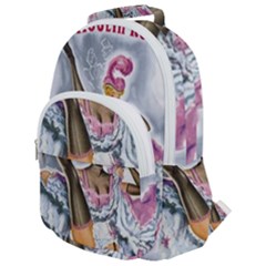 Bal Du Moulin Rouge French Cancan Rounded Multi Pocket Backpack