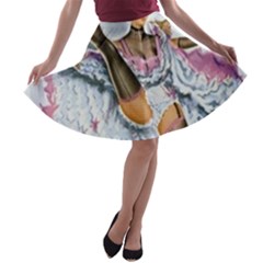 Bal Du Moulin Rouge French Cancan A-line Skater Skirt by StarvingArtisan