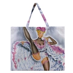 Bal Du Moulin Rouge French Cancan Zipper Large Tote Bag by StarvingArtisan