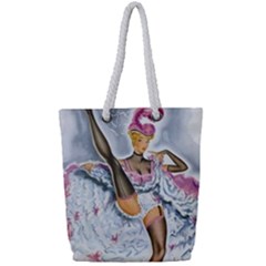 Bal Du Moulin Rouge French Cancan Full Print Rope Handle Tote (small) by StarvingArtisan