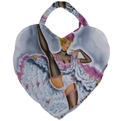 Bal Du Moulin Rouge French Cancan Giant Heart Shaped Tote by StarvingArtisan