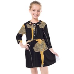 Pernis Champagne Kids  Quarter Sleeve Shirt Dress