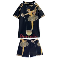 Pernis Champagne Kids  Swim Tee And Shorts Set by StarvingArtisan