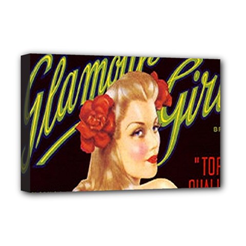 Blonde Bombshell Retro Glamour Girl Posters Deluxe Canvas 18  X 12  (stretched) by StarvingArtisan