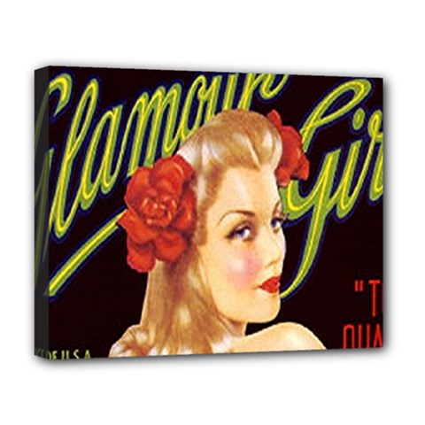 Blonde Bombshell Retro Glamour Girl Posters Deluxe Canvas 20  X 16  (stretched) by StarvingArtisan