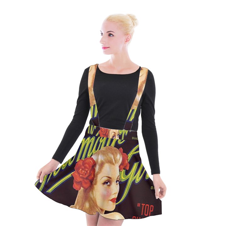 Blonde Bombshell retro Glamour Girl Posters Suspender Skater Skirt