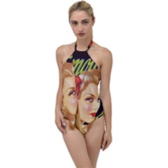 Blonde Bombshell Retro Glamour Girl Posters Go With The Flow One Piece Swimsuit