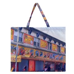 Coney Island Freak Show Zipper Large Tote Bag