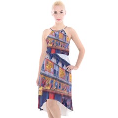 Coney Island Freak Show High-low Halter Chiffon Dress 