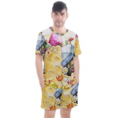 Yoshi Makeeggs8x16 Men s Mesh Tee And Shorts Set