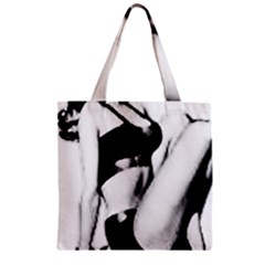 Pinup Girl Zipper Grocery Tote Bag by StarvingArtisan