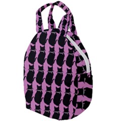 Cat Silouette Pattern Pink Travel Backpacks