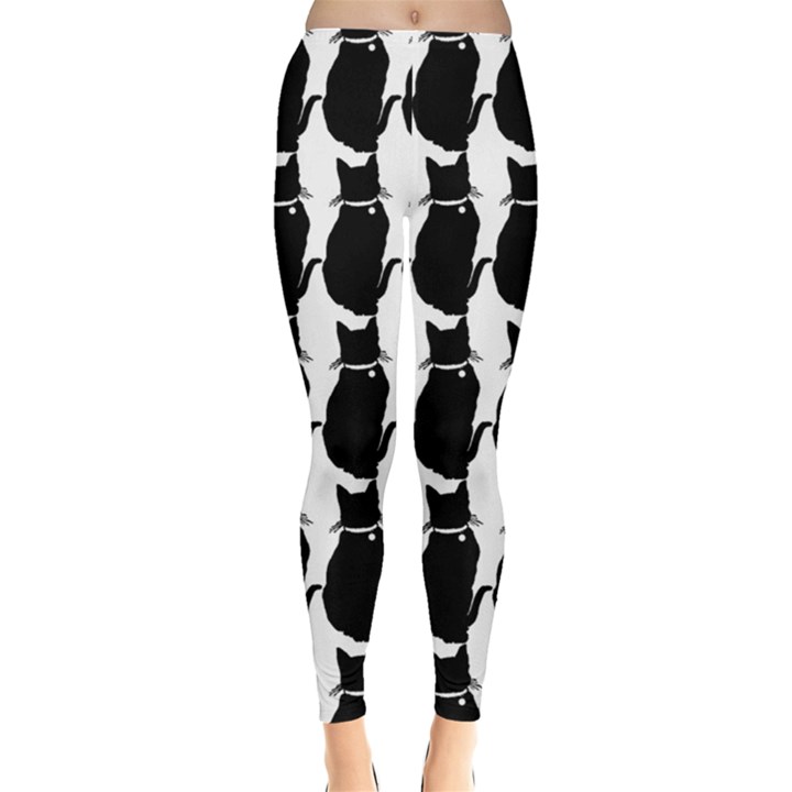 Cat Silouette Pattern Leggings 