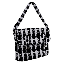 Cat Silouette Pattern Buckle Messenger Bag by snowwhitegirl