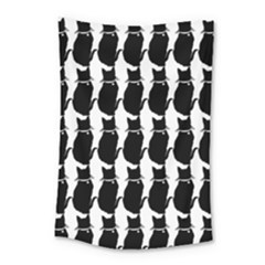 Cat Silouette Pattern Small Tapestry by snowwhitegirl