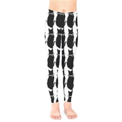 Cat Silouette Pattern Kids  Legging by snowwhitegirl