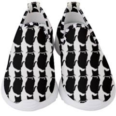 Cat Silouette Pattern Kids  Slip On Sneakers