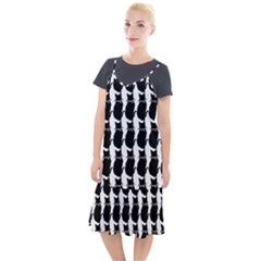 Cat Silouette Pattern Camis Fishtail Dress