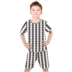 Cat Pirate Pattern Kids  Tee And Shorts Set