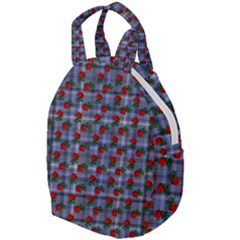 Roses Blue Plaid Travel Backpacks