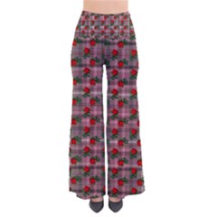 Roses Pink Plaid So Vintage Palazzo Pants by snowwhitegirl