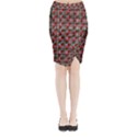 Roses Pink Plaid Midi Wrap Pencil Skirt View1