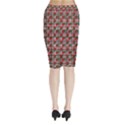 Roses Pink Plaid Midi Wrap Pencil Skirt View2