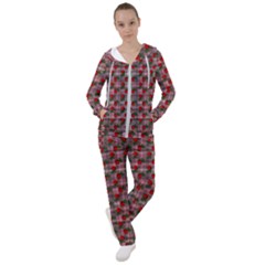 Roses Pink Plaid Women s Tracksuit by snowwhitegirl