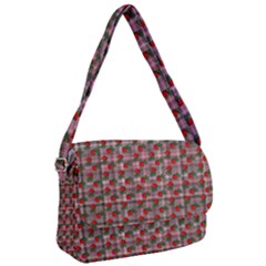 Roses Pink Plaid Courier Bag