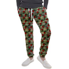 Roses Yellow Plaid Men s Jogger Sweatpants