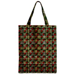 Roses Yellow Plaid Zipper Classic Tote Bag by snowwhitegirl