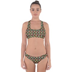 Roses Yellow Plaid Cross Back Hipster Bikini Set by snowwhitegirl