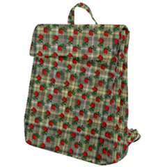 Roses Yellow Plaid Flap Top Backpack by snowwhitegirl